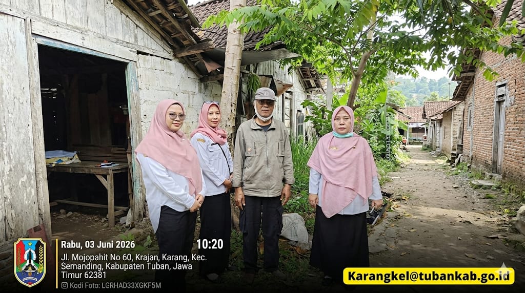 Pendataan Rumah Tidak Layak Huni (RTLH) di Kelurahan Karang, Kecamatan Semanding, Kabupaten Tuban 