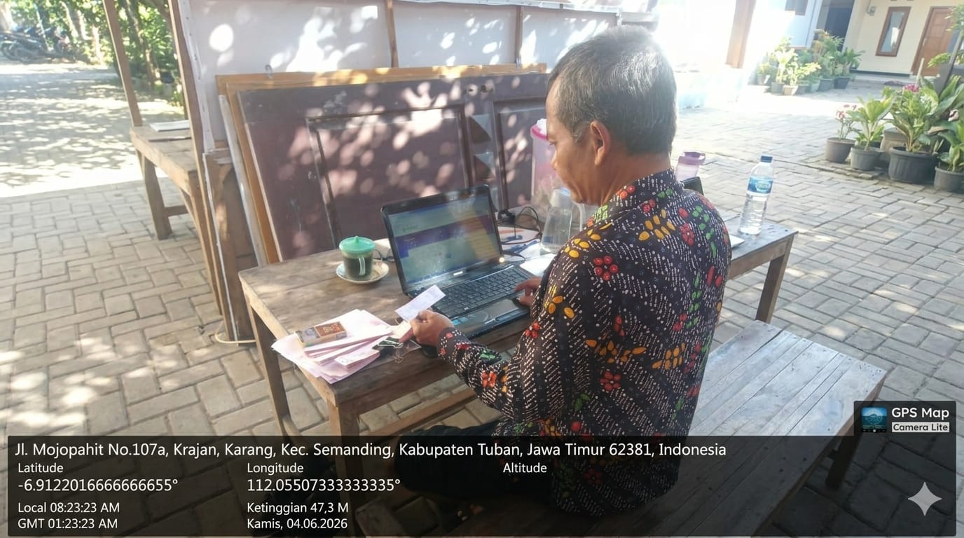 Pengecekan dan Verifikasi Data Pajak Bumi dan Bangunan (PBB) di Kelurahan Karang, Kecamatan Semanding, Kabupaten Tuban
