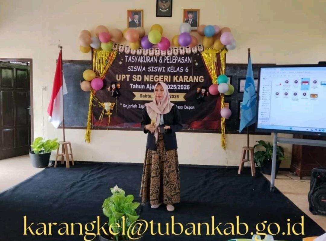Pelepasan Siswa Kelas VI UPT SD Negeri Karang Berlangsung Khidmat, Kelurahan Karang Hadir Melalui Perwakilan Staf 